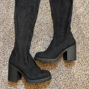 Thigh high boots, over the knee